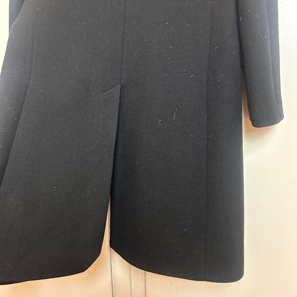 ZARA black wool blend single-breasted coat, size S - Picture 7 of 11